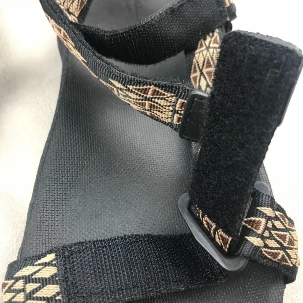 𝅺EDDIE Bauer Sport Hike Sandals Blk/Tan Sz12